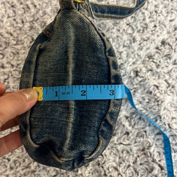 Denim Jeans Vintage Purse Crossbody Shoulder Bag Boho Anthro Coastal Kawaii Goth - Picture 5 of 9